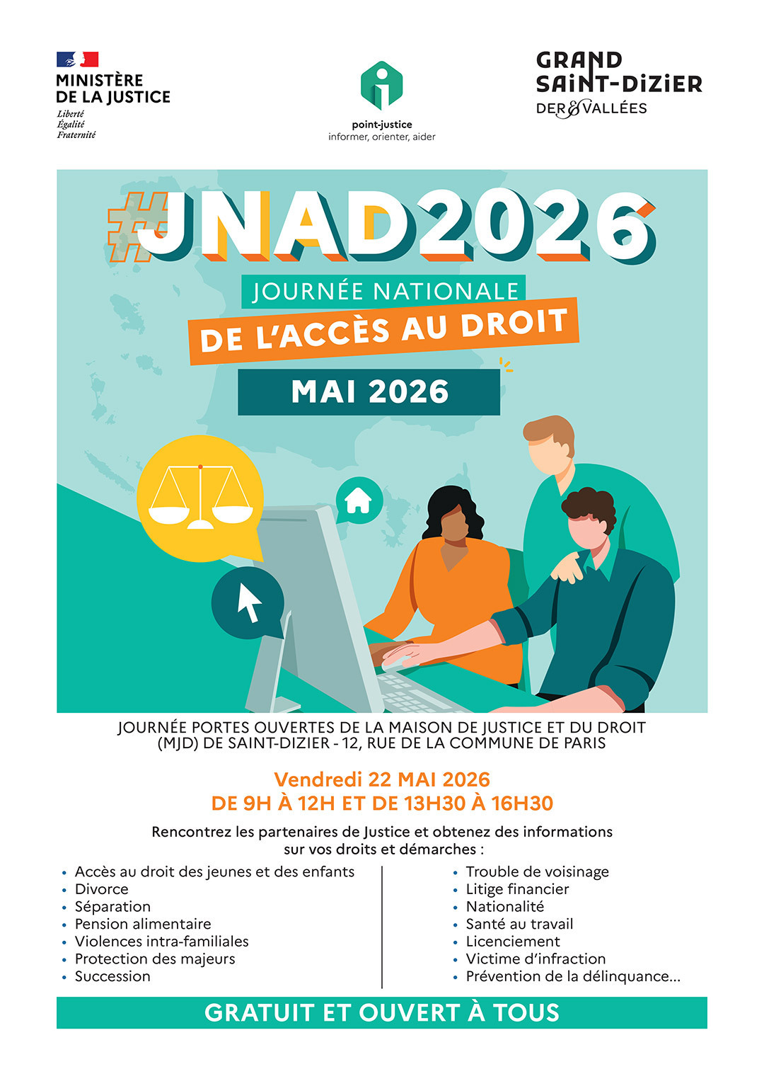 Journée nationale de l’accès au droit – Portes ouvertes MJD Saint-Dizier