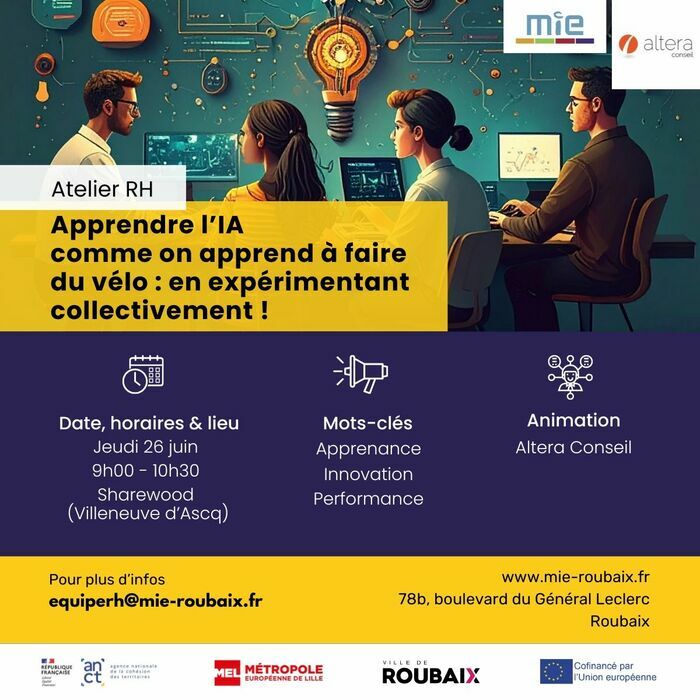 Atelier RH - Apprendre l'IA comme on apprend à faire du vélo : en expérimentant collectivement