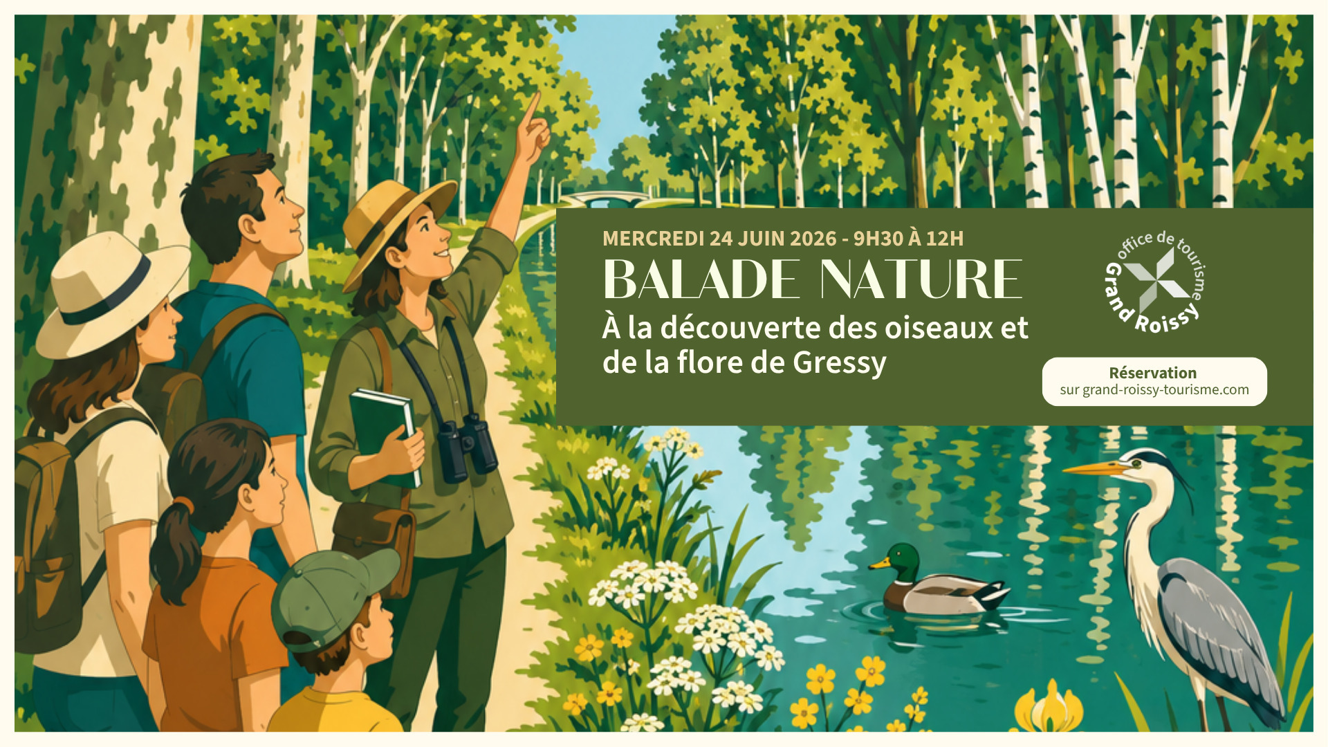 Balade à la découverte des oiseaux et de la flore de Gressy