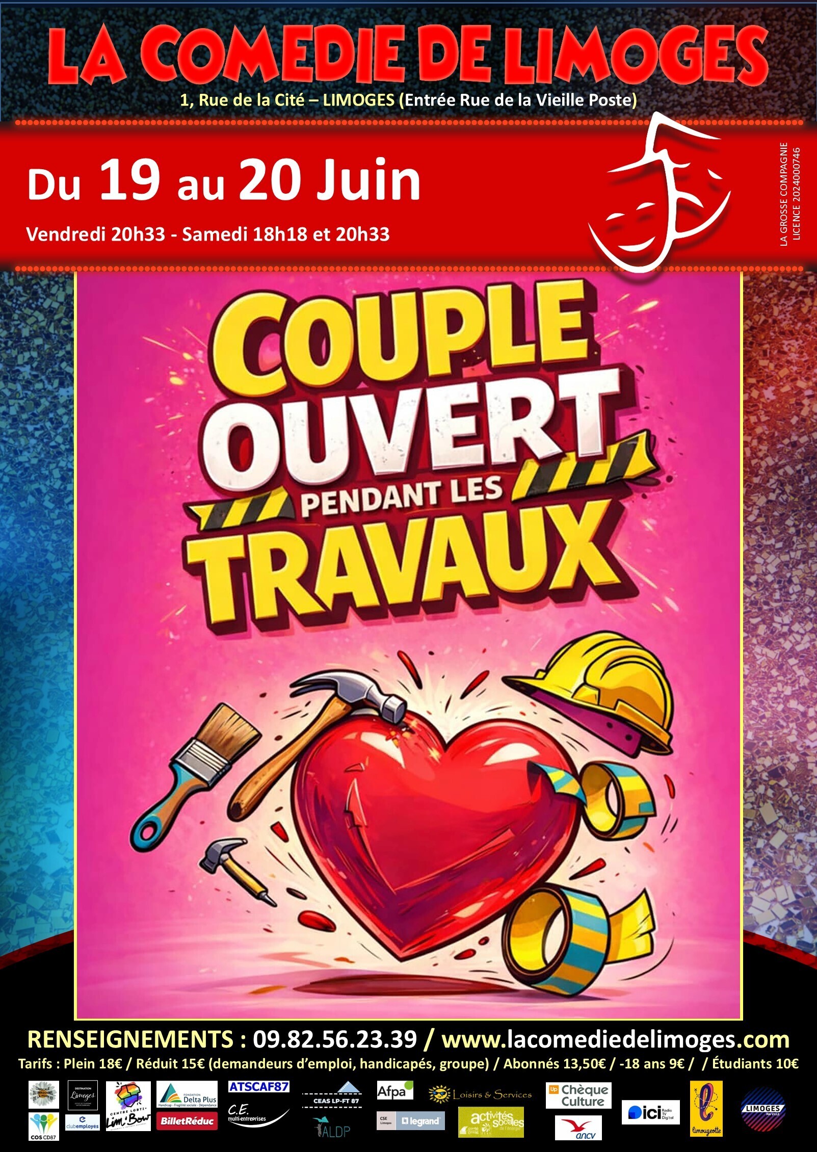 Couple ouvert pendant les travaux
