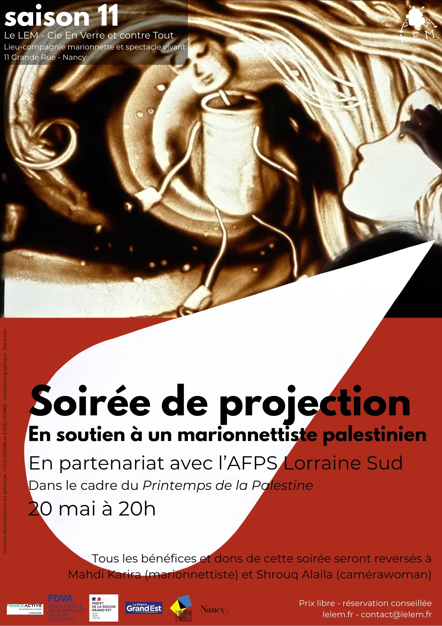 Soirée projection EN SOUTIEN À UN MARIONNETTISTE PALESTINIEN