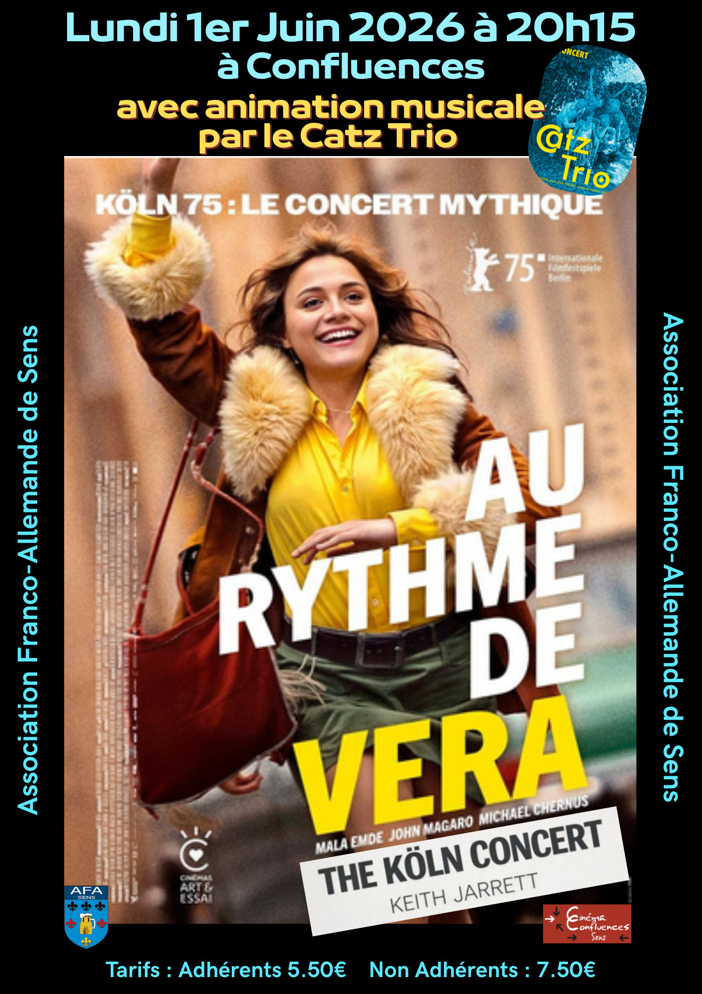 CinéKino, de l'Association Franco-Allemande de Sens, vous propose le lundi 1er Juin 2026 au cinéma Confluences à 20h.15 le film « Au rythme de Vera »