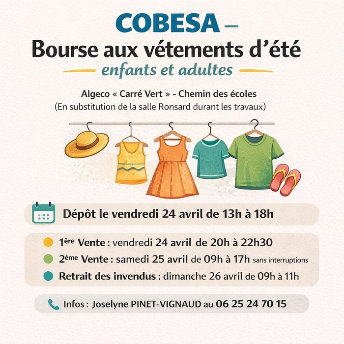 🌞 Bourse aux vêtements d’été 🌞