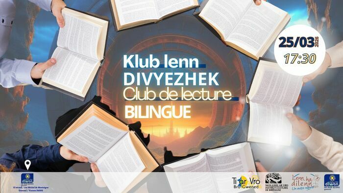 Rencontre du club de lecture bilingue  imaginé par les employées de la librairie Lenn Ha Dilenn, la Médiathèque de l'ICB, Emglev Bro Gwened et la Bibliothèque du Collège-Lycée Diwan Gwened.