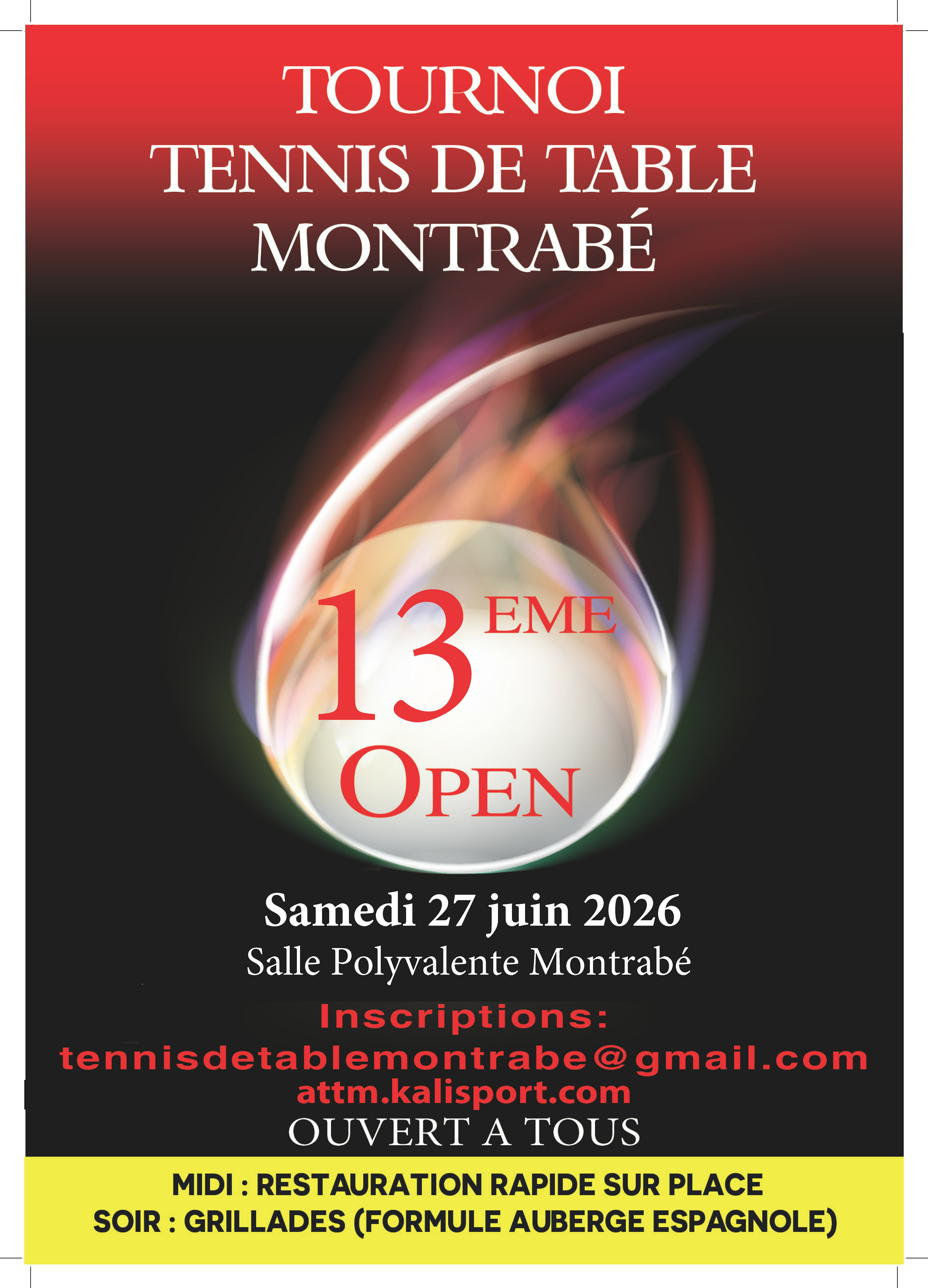 TOURNOI de TENNIS DE TABLE