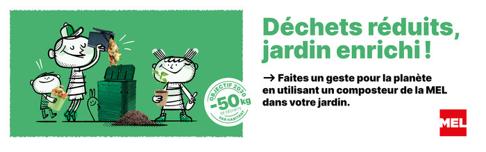 Distribution of individual composters by the European Metropolis of Lille