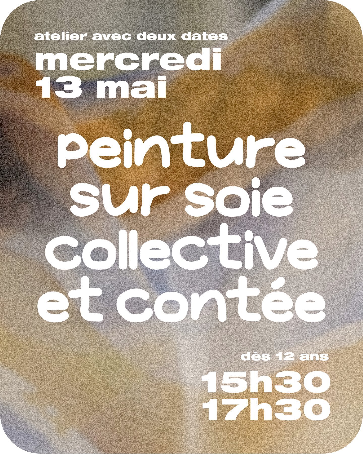 Peinture sur soie collective et contée