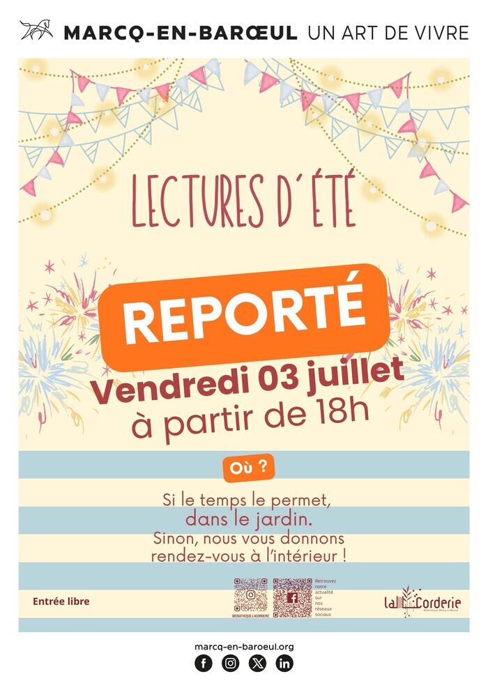 Soirée lectures d'été