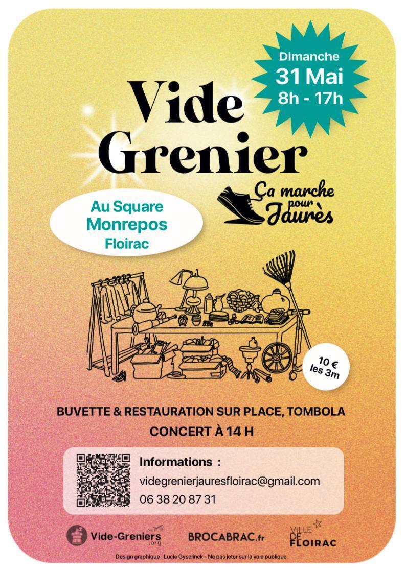 Vide Grenier de l'association Ça Marche Pour Jaurès