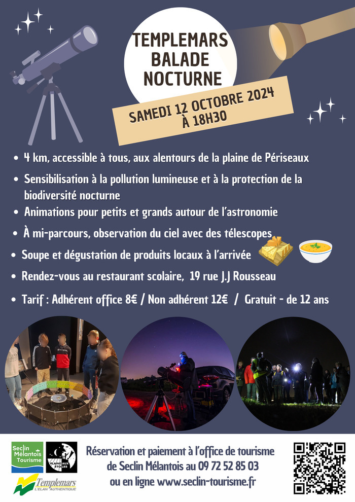 Balade nocturne autour de la plaine des Périseaux à Templemars