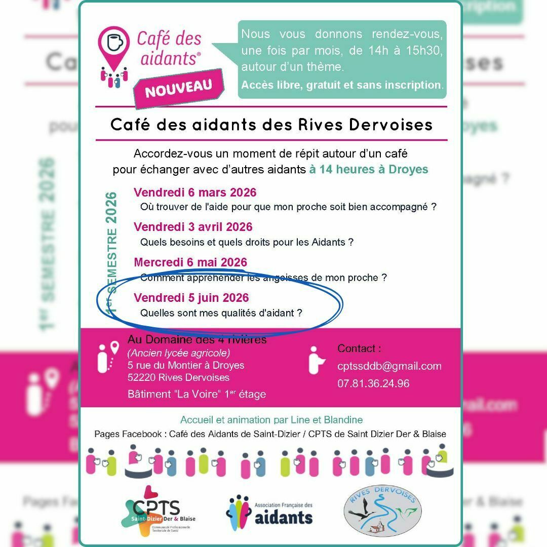 Café des Aidants© – Rives Dervoises (Droyes) : Quelles sont mes qualités d’aidant ?